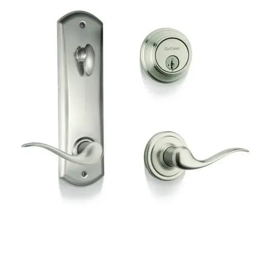 Kwikset SmartKey Tustin Interconnect Lockset Satin Nickel Kwikset SmartKey Tustin Interconnect Lockset Satin Nickel