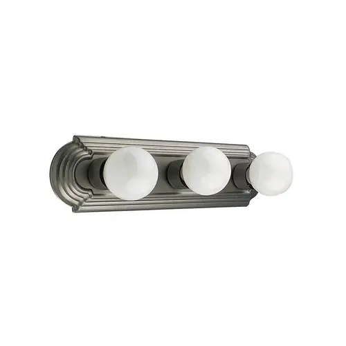 18" 3-Light Satin Nickel Tiered Vanity Strip 18" 3-Light Satin Nickel Tiered Vanity Strip