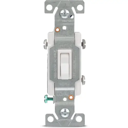 Eaton 15A 120V White CO/ALR 3-Way Toggle Switch Eaton 15A 120V White CO/ALR 3-Way Toggle Switch