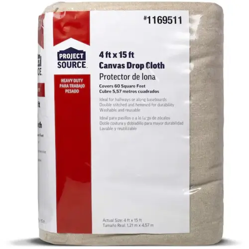 ProLine 8 oz, 4 Ft X 15 Ft Canvas Drop Cloth ProLine 8 oz, 4 Ft X 15 Ft Canvas Drop Cloth