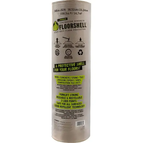 38"X50 ft Floor Shell with Liquid Repellent Technology 38"X50 ft Floor Shell with Liquid Repellent Technology