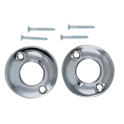 Heavy Duty Chrome Shower Rod Flanges - pack of 5 Heavy Duty Chrome Shower Rod Flanges - pack of 5