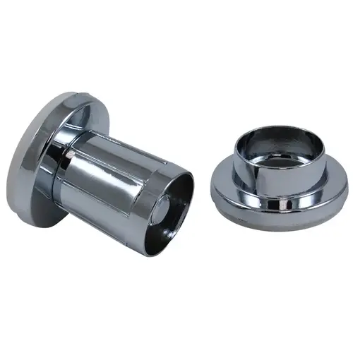 Adjustable Chrome Steel Shower Rod Ends - pack of 2 Adjustable Chrome Steel Shower Rod Ends - pack of 2