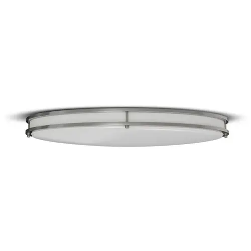 Project Source Ellipto 1 -Light 32-in Brushed Nickel Indoor/Outdoor Integrated LED Flush Mount Light Project Source Ellipto 1 -Light 32-in Brushed Nickel Indoor/Outdoor Integrated LED Flush Mount Light