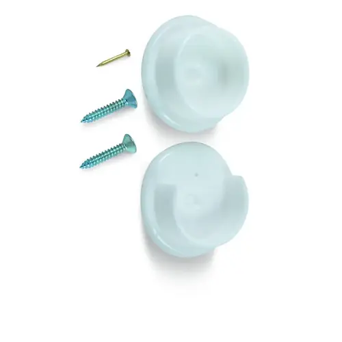 Plastic Closet Pole Sockets White Plastic Closet Pole Sockets White