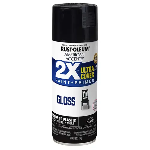 Gloss Black American Accents 2X Ultra Spray Paint Gloss Black American Accents 2X Ultra Spray Paint