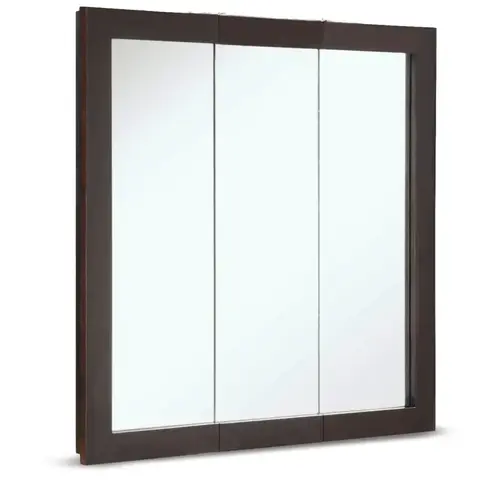 Surface Mount Tri-View Medicine Cabinet 30" x 30" Espresso Surface Mount Tri-View Medicine Cabinet 30" x 30" Espresso