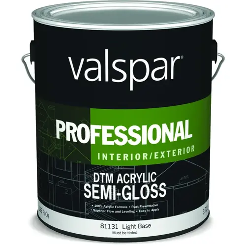Valspar Semi-Gloss Base Tintable Latex Interior/Exterior Paint, 1-Gallon Valspar Semi-Gloss Base Tintable Latex Interior/Exterior Paint, 1-Gallon