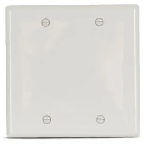 Eaton 2-Gang Standard-Size White Nylon Blank Wall Plate, Pack of 10 Eaton 2-Gang Standard-Size White Nylon Blank Wall Plate, Pack of 10
