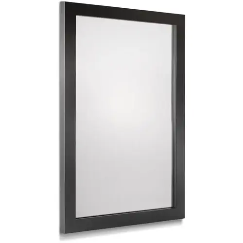 Framed Mirror with Satin Black Frame 24" x 36" Framed Mirror with Satin Black Frame 24" x 36"