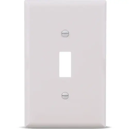 Eaton 1-Gang Midsize White Polycarbonate Toggle Wall Plate, Pack of 10 Eaton 1-Gang Midsize White Polycarbonate Toggle Wall Plate, Pack of 10
