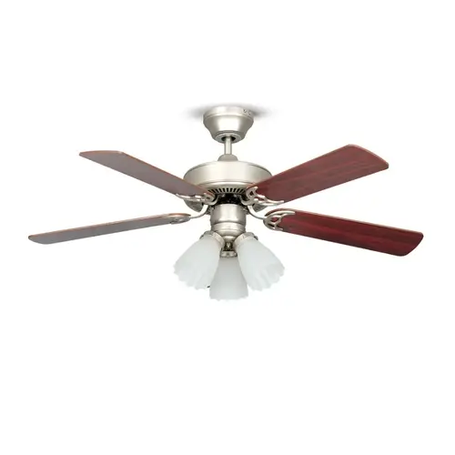 42" 5-Blade Dual Mount Fan with LED Light Kit Satin Nickel 42" 5-Blade Dual Mount Fan with LED Light Kit Satin Nickel