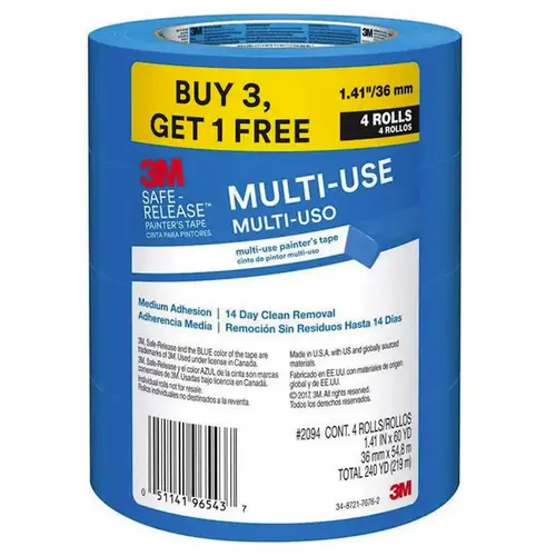 3M Blue Painters Tape 1.41 X 60 YD Pack of 6 3M Blue Painters Tape 1.41 X 60 YD Pack of 6