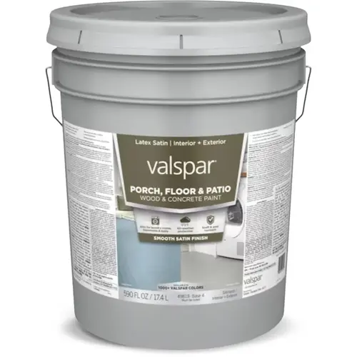 Valspar Base 4 Tintable Satin Interior/Exterior Porch and Floor Paint, 5-Gallon Valspar Base 4 Tintable Satin Interior/Exterior Porch and Floor Paint, 5-Gallon
