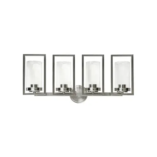 4-Light Bright Satin Nickle Vanity Fixture 4-Light Bright Satin Nickle Vanity Fixture