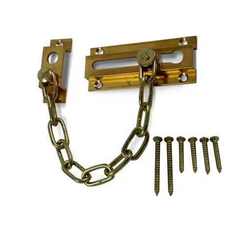 Heavy-Duty Chain Door Lock Polished Brass Heavy-Duty Chain Door Lock Polished Brass
