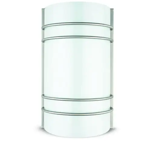 LED Bent Glass Wall Sconce Bright Satin Nickel LED Bent Glass Wall Sconce Bright Satin Nickel
