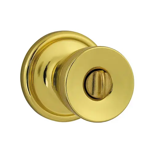 Kwikset Abbey Privacy Knob Polished Brass Kwikset Abbey Privacy Knob Polished Brass