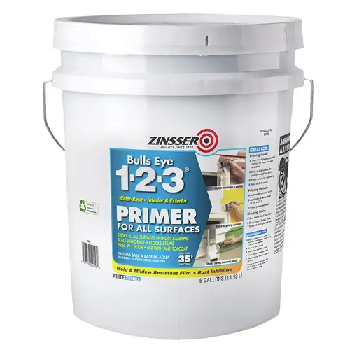Zinsser Bulls Eye 1-2-3 Multi-Purpose Primer 5-Gal Zinsser Bulls Eye 1-2-3 Multi-Purpose Primer 5-Gal