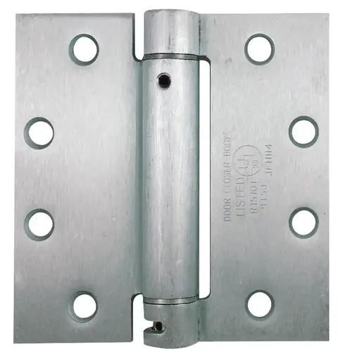 Door Hinge Self-Closing Square Corner 4-1/2" Satin Chrome Door Hinge Self-Closing Square Corner 4-1/2" Satin Chrome