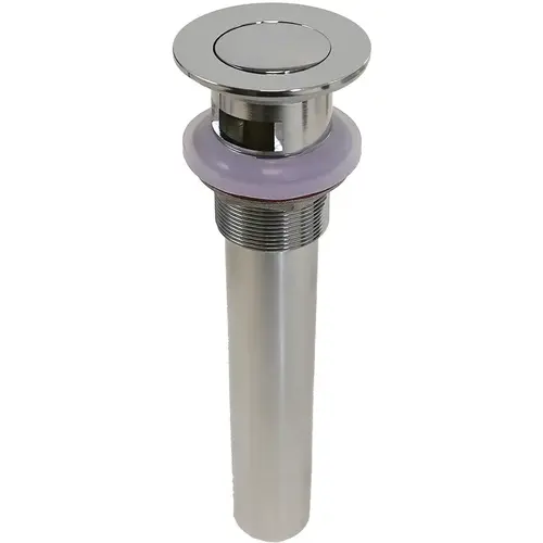 Brass Touch-Stop Drain Assembly Chrome Brass Touch-Stop Drain Assembly Chrome