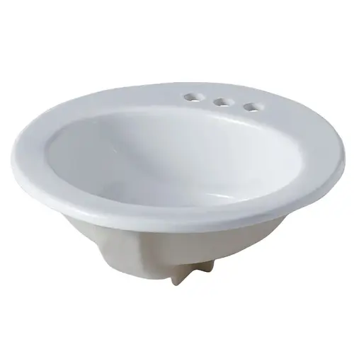 19" Round China Sink White 19" Round China Sink White
