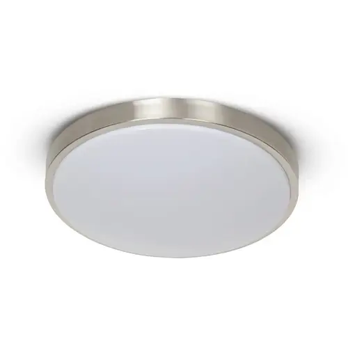 Euro-Style 14-in Round Brushed Nickel LED Color-Selectable Ceiling Fixture Euro-Style 14-in Round Brushed Nickel LED Color-Selectable Ceiling Fixture