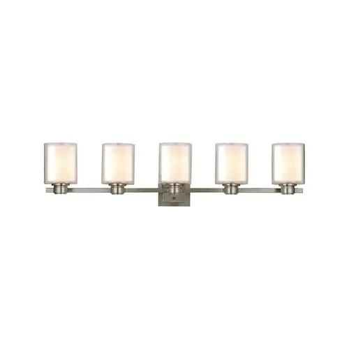 Oslo 5-Light Satin Nickel Vanity Fixture Oslo 5-Light Satin Nickel Vanity Fixture