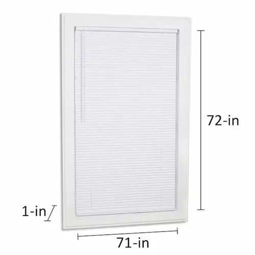 Project Source Cordless 1-in White Room Darkening Mini-Blind 71-in x 72-in Project Source Cordless 1-in White Room Darkening Mini-Blind 71-in x 72-in