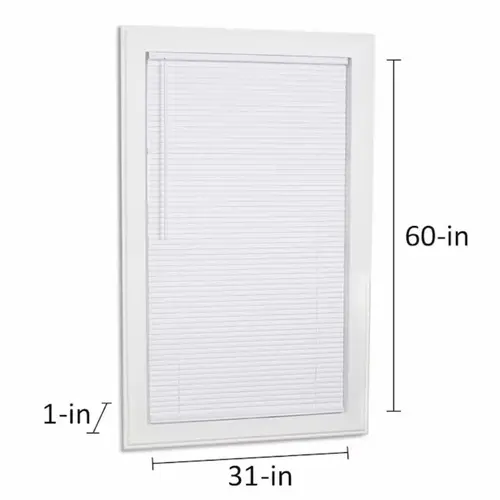 Project Source Cordless 1-in White Room Darkening Mini-Blind 31-in x 60-in Project Source Cordless 1-in White Room Darkening Mini-Blind 31-in x 60-in