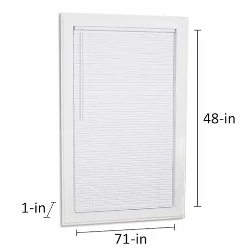 Project Source Cordless 1-in White Room Darkening Mini-Blind 71-in x 48-in Project Source Cordless 1-in White Room Darkening Mini-Blind 71-in x 48-in