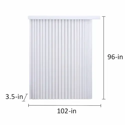Project Source Cordless White Vertical Blind 102-in x 96-in Project Source Cordless White Vertical Blind 102-in x 96-in