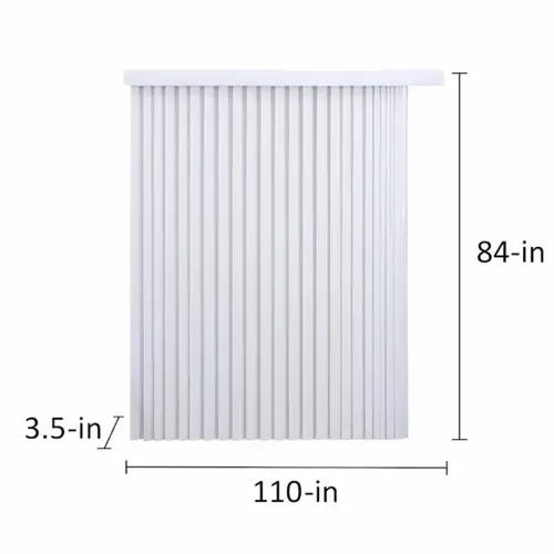 Project Source Cordless White Vertical Blind 110-in x 84-in Project Source Cordless White Vertical Blind 110-in x 84-in