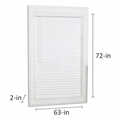 allen + roth Cordless 2-in White Faux Wood Blind 63-in x 72-in allen + roth Cordless 2-in White Faux Wood Blind 63-in x 72-in
