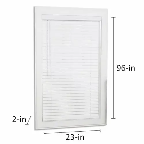allen + roth Cordless 2-in White Faux Wood Blind 23-in x 96-in allen + roth Cordless 2-in White Faux Wood Blind 23-in x 96-in