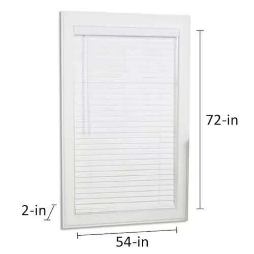 allen + roth Cordless 2-in White Faux Wood Blind 54-in x 72-in allen + roth Cordless 2-in White Faux Wood Blind 54-in x 72-in