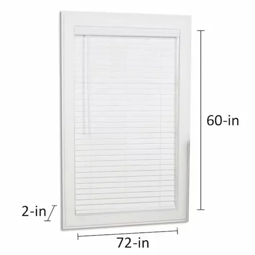 allen + roth Cordless 2-in White Faux Wood Blind 72-in x 60-in allen + roth Cordless 2-in White Faux Wood Blind 72-in x 60-in