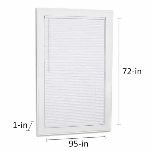 Project Source Cordless 1-in White Room Darkening Mini-Blind 95-in x 72-in Project Source Cordless 1-in White Room Darkening Mini-Blind 95-in x 72-in