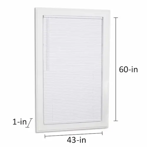 Project Source Cordless 1-in White Room Darkening Mini-Blind 43-in x 60-in Project Source Cordless 1-in White Room Darkening Mini-Blind 43-in x 60-in