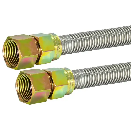 4Ft Stainless Steel Flexible Appliance Gas Connector 4Ft Stainless Steel Flexible Appliance Gas Connector