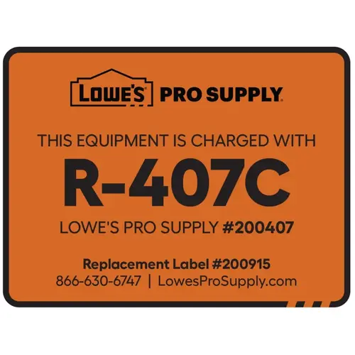 R-407C Refrigerant ID Labels - pack of 10 R-407C Refrigerant ID Labels - pack of 10