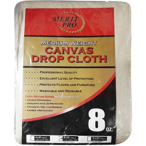 Merit Pro Canvas Drop Cloth 9 x 12 Ft Merit Pro Canvas Drop Cloth 9 x 12 Ft