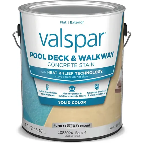 Valspar Heat Relief Base 4 Tintable Flat Exterior Porch and Floor Paint, 1-Gallon Valspar Heat Relief Base 4 Tintable Flat Exterior Porch and Floor Paint, 1-Gallon