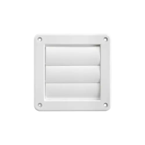 White Plastic Louvered Dryer Vent Hood White Plastic Louvered Dryer Vent Hood