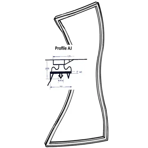 GE/Hotpoint Fresh Food Gasket 26-1/2" x 43-7/8" GE/Hotpoint Fresh Food Gasket 26-1/2" x 43-7/8"