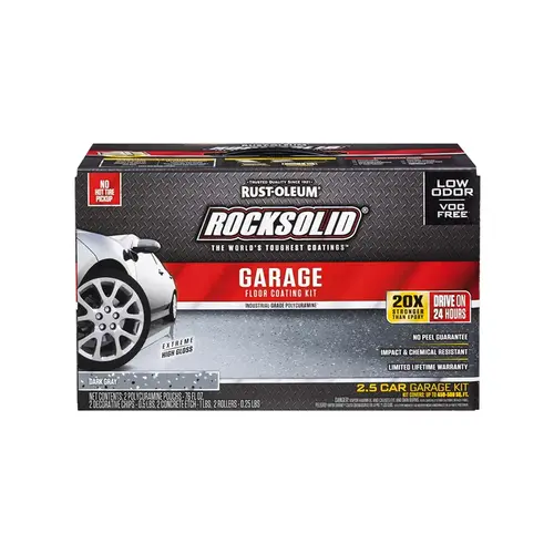 Rustoleum RockSolid Dark Gray Garage Floor Coating Rustoleum RockSolid Dark Gray Garage Floor Coating