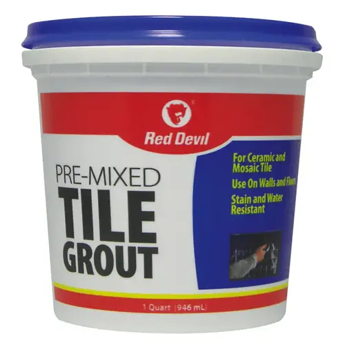 Red Devil White Pre-Mixed Tile Grout Quart Red Devil White Pre-Mixed Tile Grout Quart