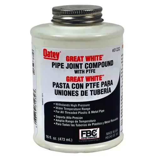White Pipe Joint Compound 16 oz White Pipe Joint Compound 16 oz