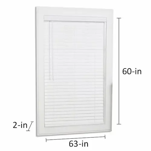 allen + roth Cordless 2-in White Faux Wood Blind 63-in x 60-in allen + roth Cordless 2-in White Faux Wood Blind 63-in x 60-in