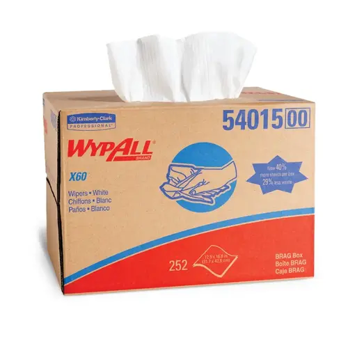 Wypall X60 Teri Reinforced Wipes 252/Bx - pack of 252 Wypall X60 Teri Reinforced Wipes 252/Bx - pack of 252